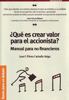 Qu es crear valor para el accionista?