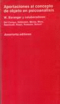 Aportaciones al concepto del objeto en psicoanlisis.